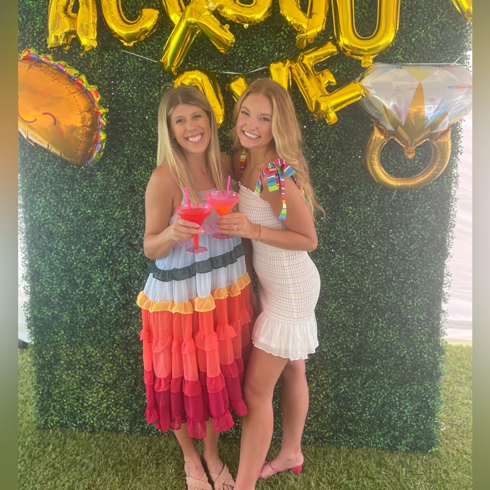 Vici Rainbow Ruffle Dress